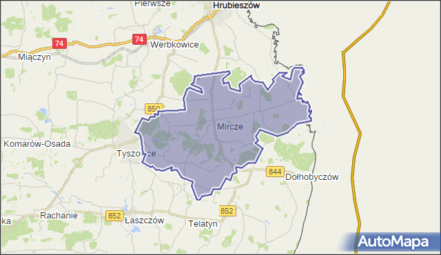 gmina Mircze - powiat hrubieszowski na mapie Targeo