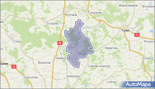 gmina Mycielin - powiat kaliski na mapie Targeo