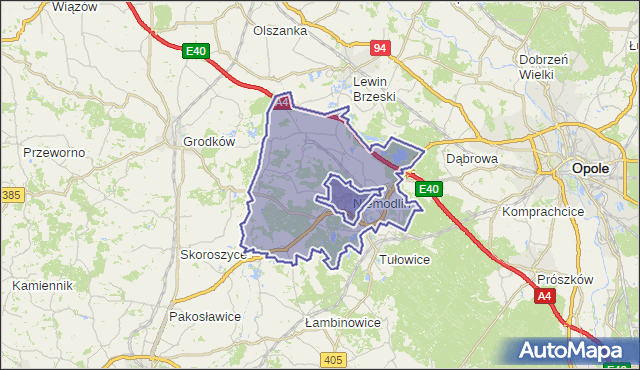 gmina Niemodlin - powiat opolski na mapie Targeo