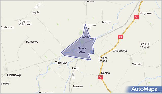 gmina Nowy Staw - powiat malborski na mapie Targeo