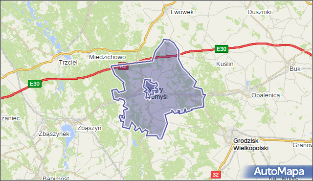 gmina Nowy Tomyśl - powiat nowotomyski na mapie Targeo