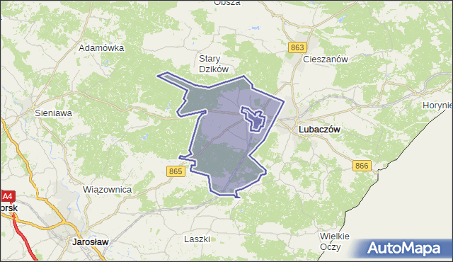 gmina Oleszyce - powiat lubaczowski na mapie Targeo