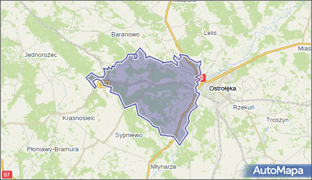 gmina Olszewo-Borki - powiat ostrołęcki na mapie Targeo