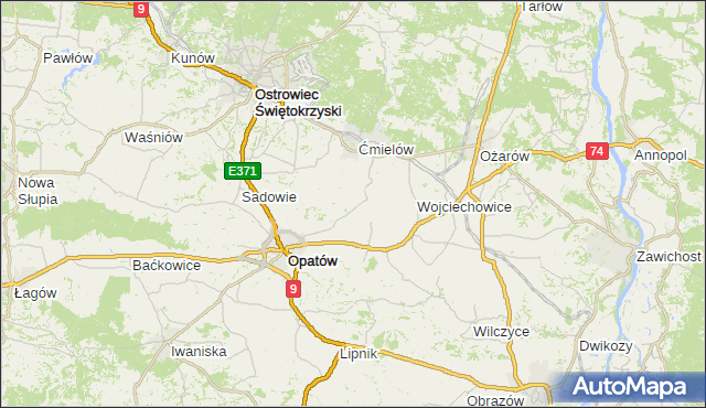gmina Opatów - powiat opatowski na mapie Targeo