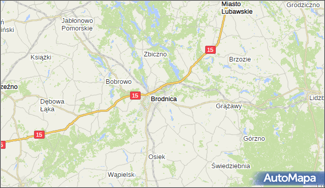 gmina Osiek - powiat brodnicki na mapie Targeo
