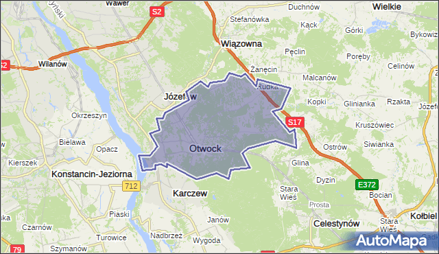 gmina Otwock - powiat otwocki na mapie Targeo