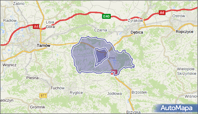 gmina Pilzno - powiat dębicki na mapie Targeo