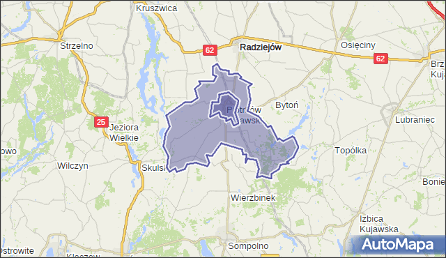 gmina Piotrków Kujawski - powiat radziejowski na mapie Targeo
