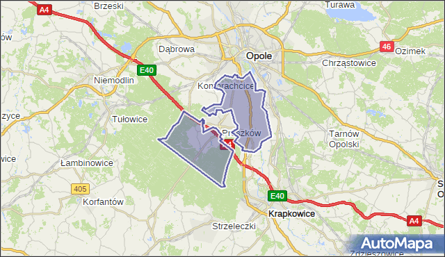 gmina Prószków - powiat opolski na mapie Targeo