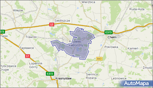 gmina Rejowiec - powiat krasnostawski na mapie Targeo