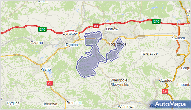gmina Ropczyce - powiat ropczycko-sędziszowski na mapie Targeo
