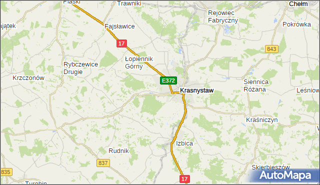 gmina Rudnik - powiat krasnostawski na mapie Targeo