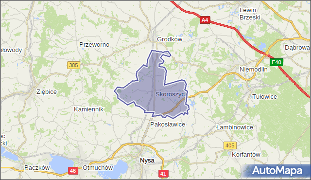 gmina Skoroszyce - powiat nyski na mapie Targeo