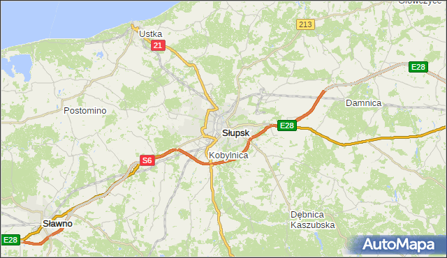 gmina Słupsk - powiat Słupsk na mapie Targeo
