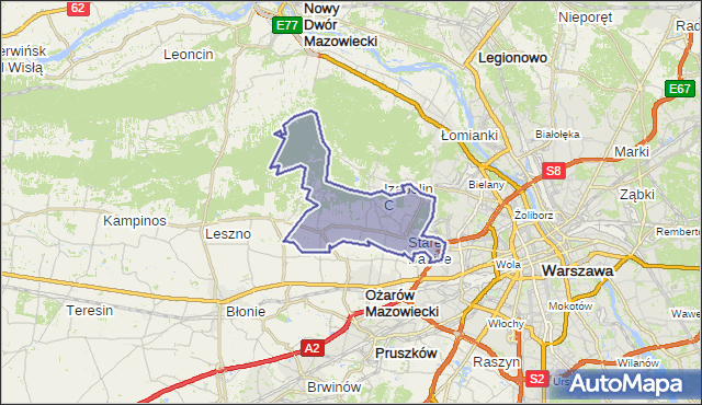 gmina Stare Babice - powiat warszawski zachodni na mapie Targeo