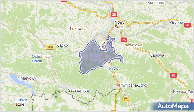 gmina Stary Sącz - powiat nowosądecki na mapie Targeo