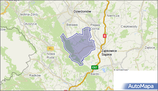 gmina Stoszowice - powiat ząbkowicki na mapie Targeo