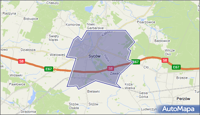 gmina Syców - powiat oleśnicki na mapie Targeo