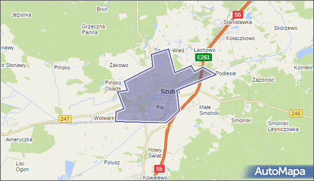gmina Szubin - powiat nakielski na mapie Targeo