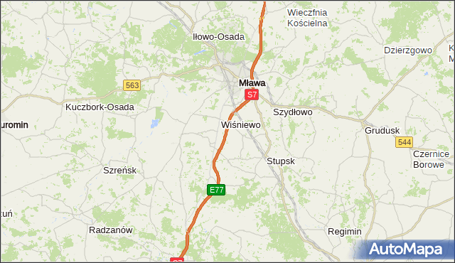 gmina Szydłowo - powiat mławski na mapie Targeo
