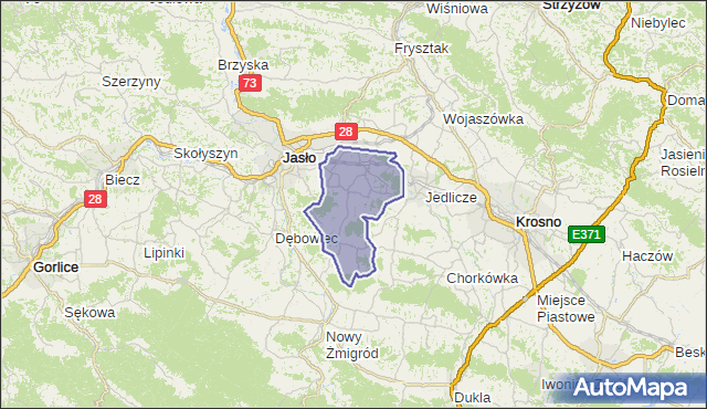 gmina Tarnowiec - powiat jasielski na mapie Targeo
