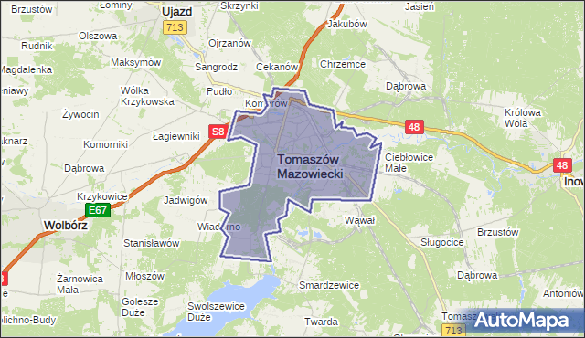gmina Tomaszów Mazowiecki - powiat tomaszowski na mapie Targeo