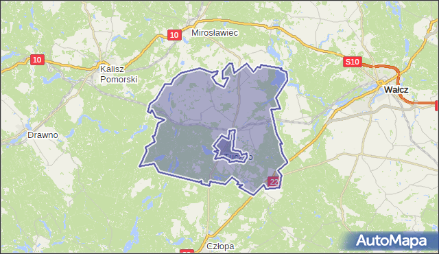 gmina Tuczno - powiat wałecki na mapie Targeo