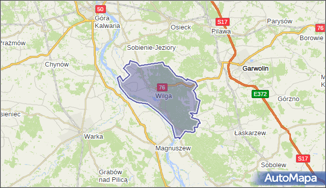 gmina Wilga - powiat garwoliński na mapie Targeo