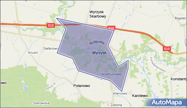gmina Wyrzysk - powiat pilski na mapie Targeo
