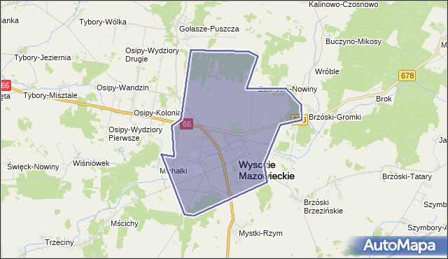 gmina Wysokie Mazowieckie - powiat wysokomazowiecki na mapie Targeo