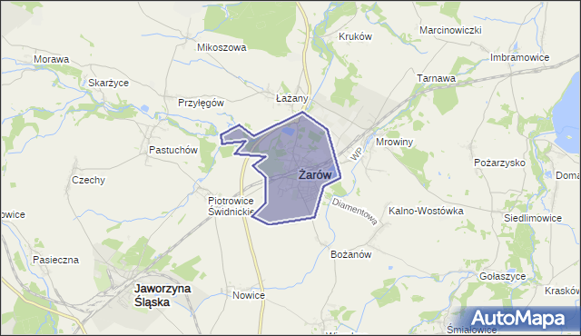 gmina Żarów - powiat świdnicki na mapie Targeo
