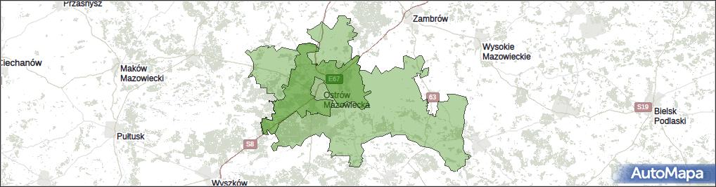 Gmina Ostrów Mazowiecka, Powiat Ostrowski, Województwo Mazowieckie Na ...