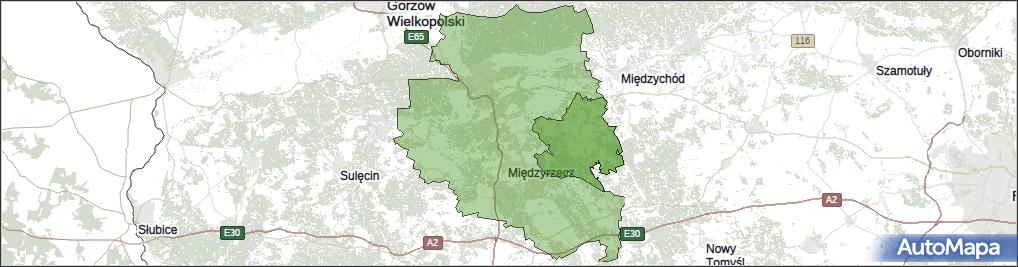 pszczew lubuskie mapa Gmina Pszczew, powiat międzyrzecki, województwo lubuskie na mapie 