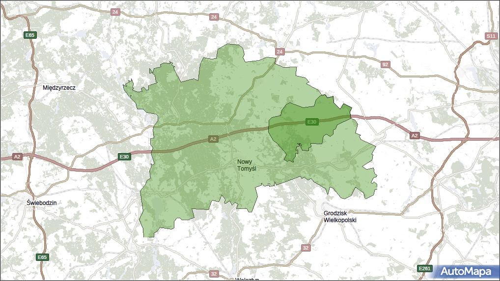 Gmina Kuślin, powiat nowotomyski, województwo wielkopolskie na mapie Targeo