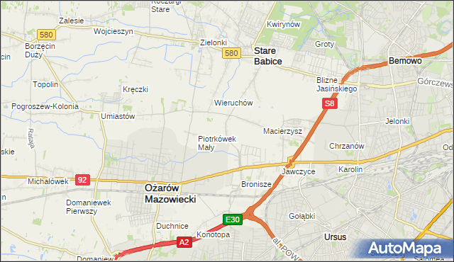mapa Piotrkówek Duży, Piotrkówek Duży na mapie Targeo