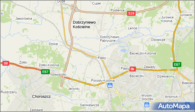 mapa Fasty, Fasty na mapie Targeo