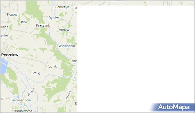 mapa Pałki gmina Zadzim, Pałki gmina Zadzim na mapie Targeo