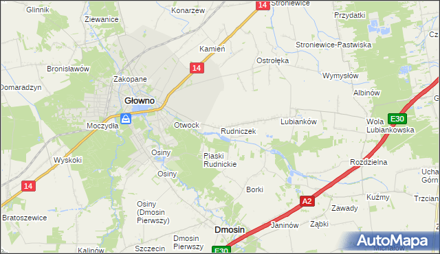 mapa Rudniczek, Rudniczek na mapie Targeo