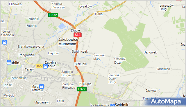 mapa Świdnik Mały, Świdnik Mały na mapie Targeo