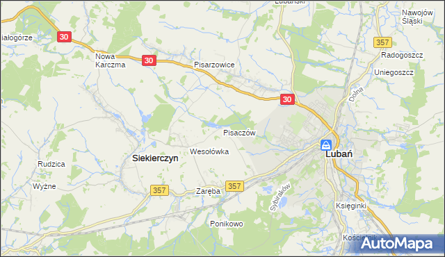 mapa Pisaczów, Pisaczów na mapie Targeo