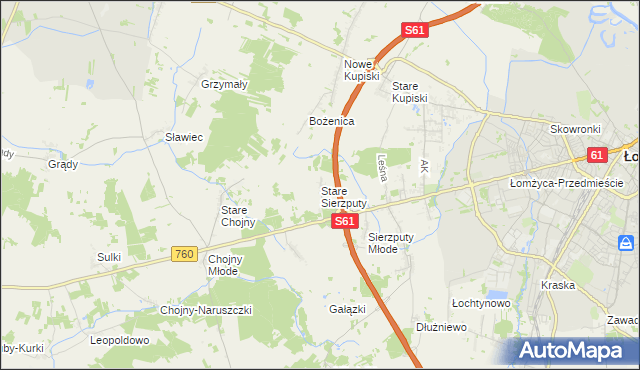 mapa Stare Sierzputy, Stare Sierzputy na mapie Targeo