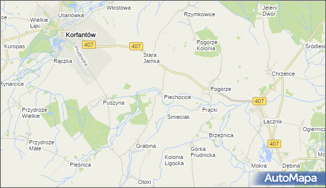 mapa Piechocice, Piechocice na mapie Targeo