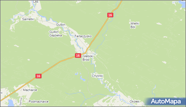 mapa Frącki, Frącki na mapie Targeo