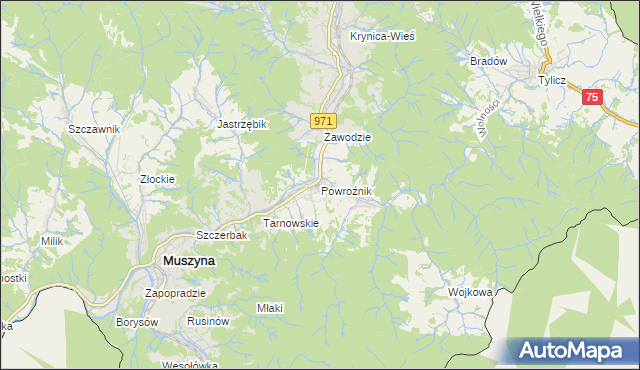 mapa Powroźnik, Powroźnik na mapie Targeo