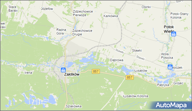 mapa Antoniówka gmina Zaklików, Antoniówka gmina Zaklików na mapie Targeo