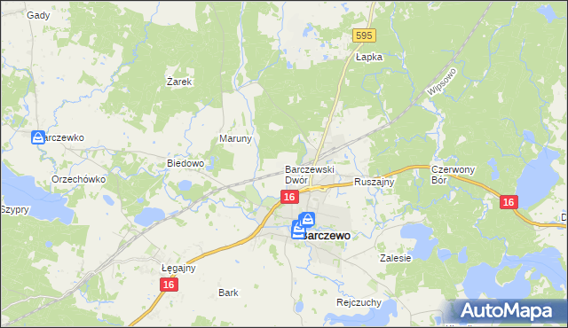 mapa Barczewski Dwór, Barczewski Dwór na mapie Targeo