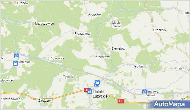 mapa Brzostowa, Brzostowa na mapie Targeo