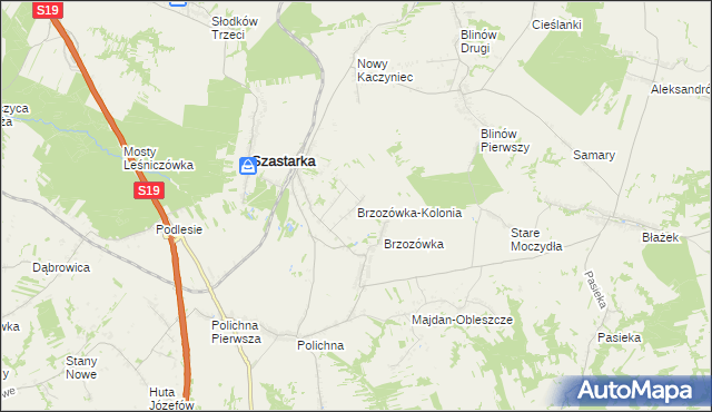 mapa Brzozówka-Kolonia, Brzozówka-Kolonia na mapie Targeo