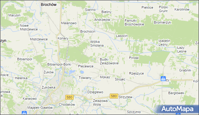 mapa Budki Żelazowskie, Budki Żelazowskie na mapie Targeo