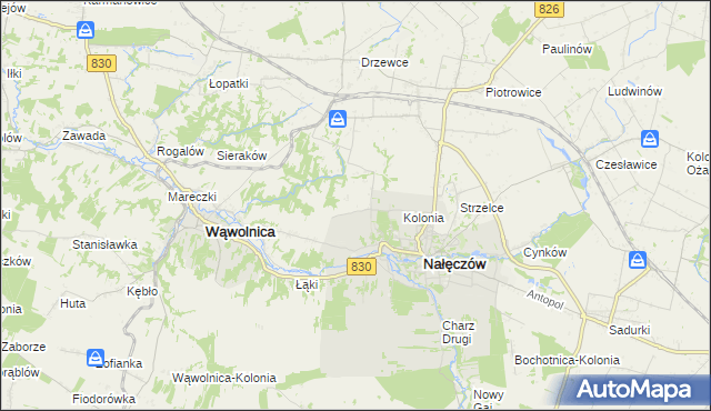 mapa Chruszczów-Kolonia, Chruszczów-Kolonia na mapie Targeo
